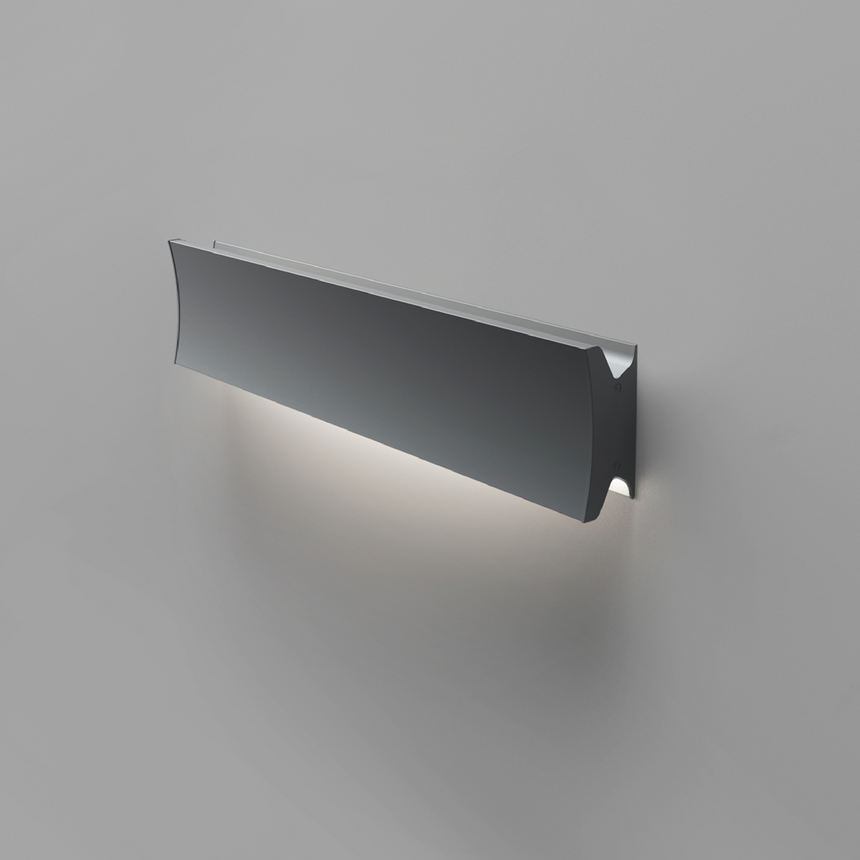 Gray Dimmable Mono Wall/Ceiling Lamp | Artemide Lineacurve | Italianfurniture.com