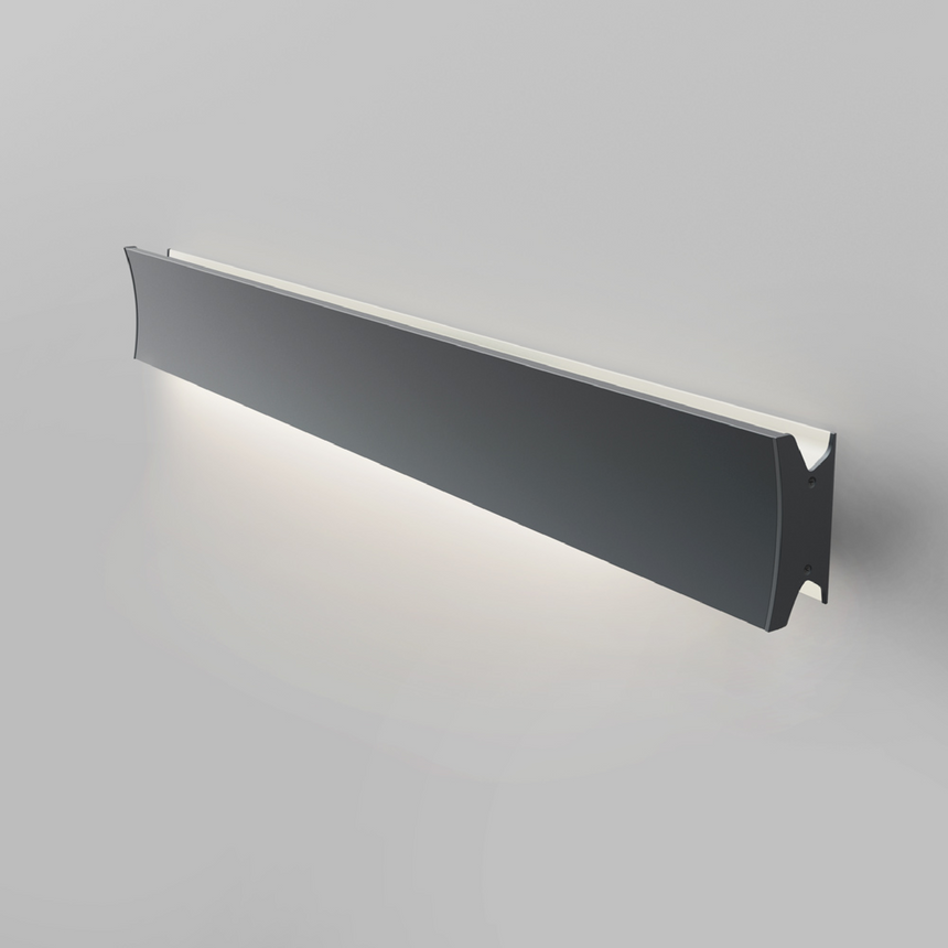 Gray Dimmable Dual Wall/Ceiling Lamp | Artemide Lineacurve | Italianfurniture.com