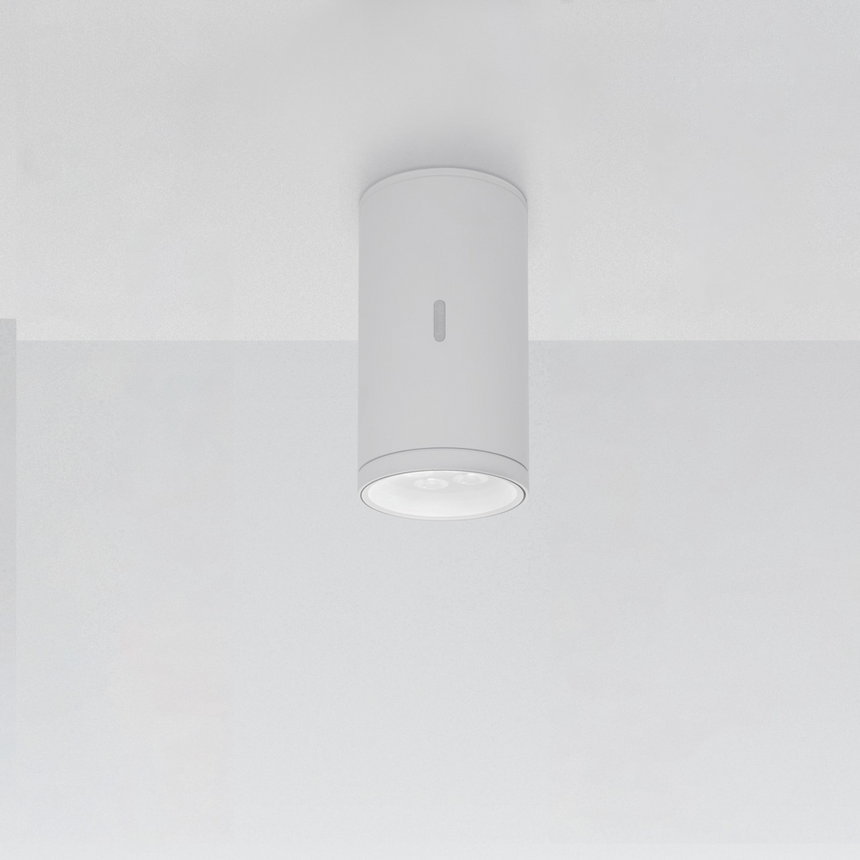 Cylindrical Aluminum Outdoor Ceiling Lamp | Artemide Calumet | ItalianFurniture.com