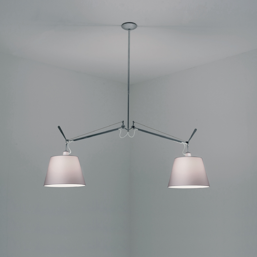 Double Empire Shade Pendant Lamp | Artemide Tolomeo | Italianfurniture.com