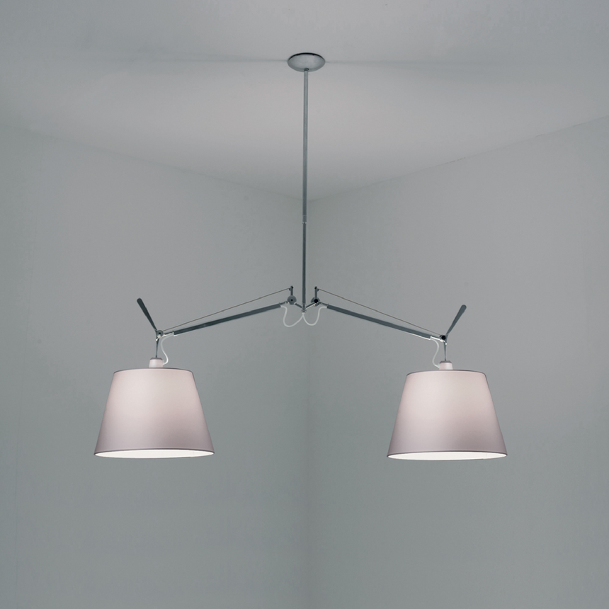 Double Empire Shade Pendant Lamp | Artemide Tolomeo | Italianfurniture.com