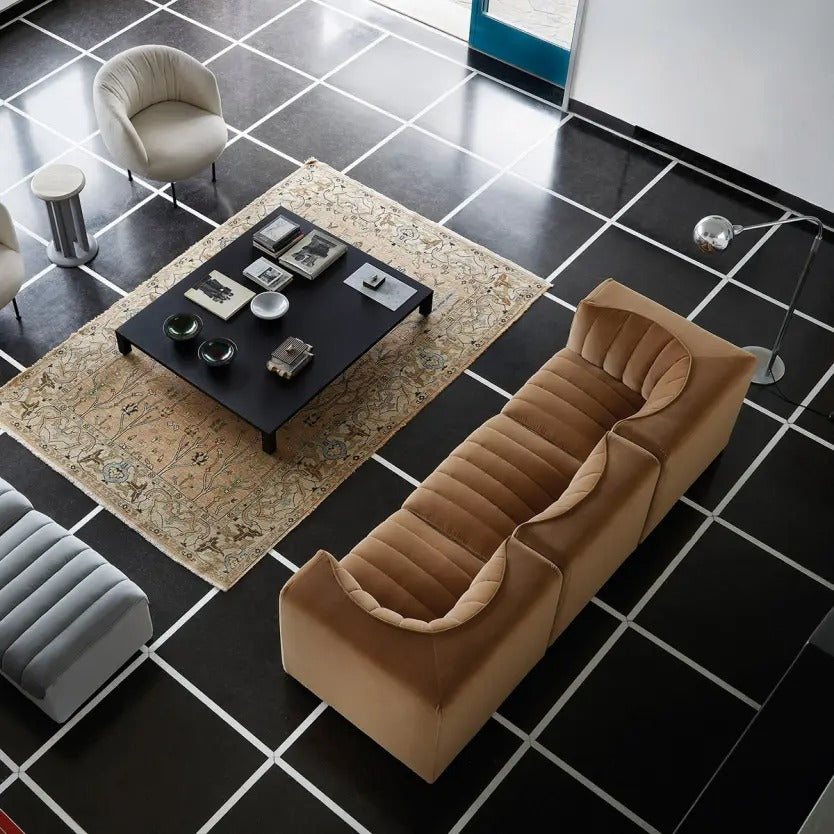 Modern Channeled Modular Sofa | Arflex 9000