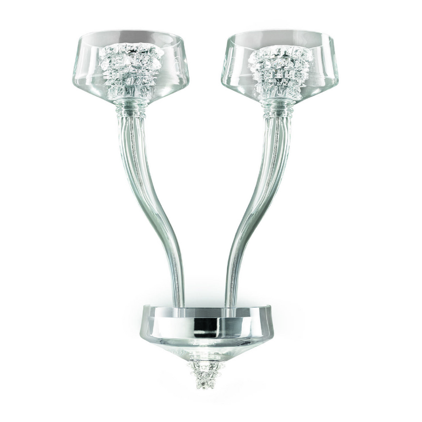 2-Bulb Glass Wall Lamp | Barovier & Toso Rosati | Italianfurniture.com