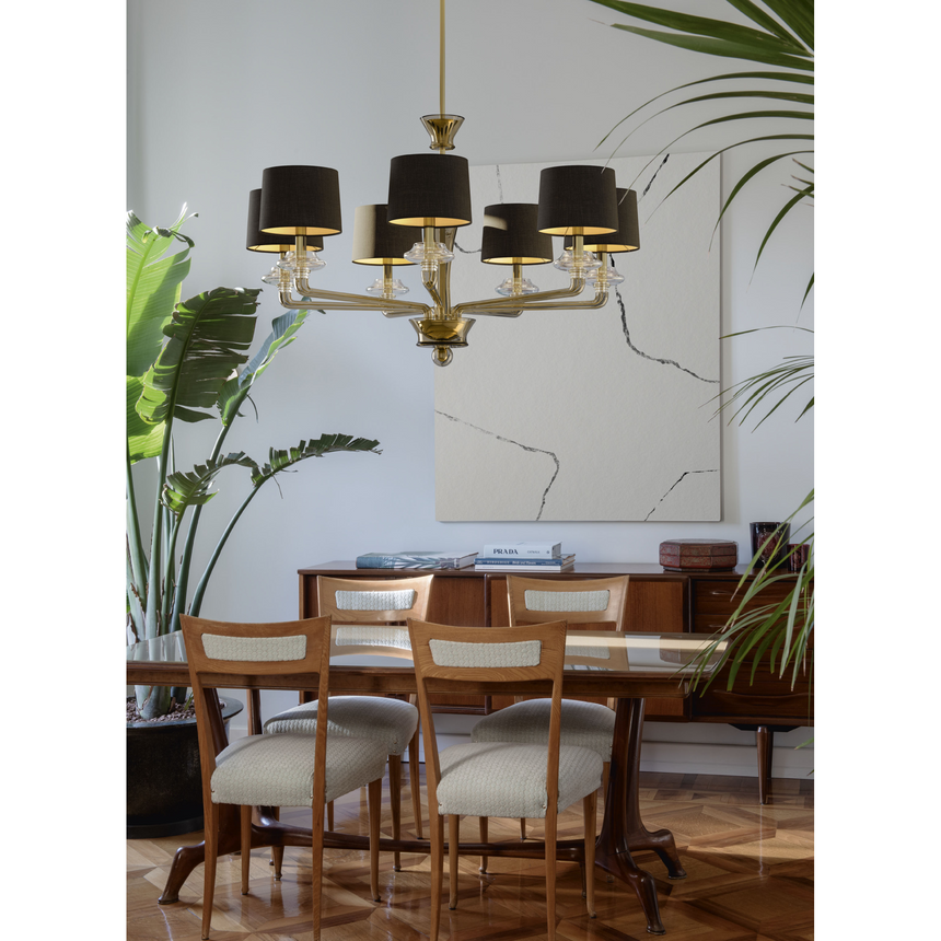 Drum Shade Crystal Chandelier | Barovier & Toso Saint Germain | Italianfurniture.com