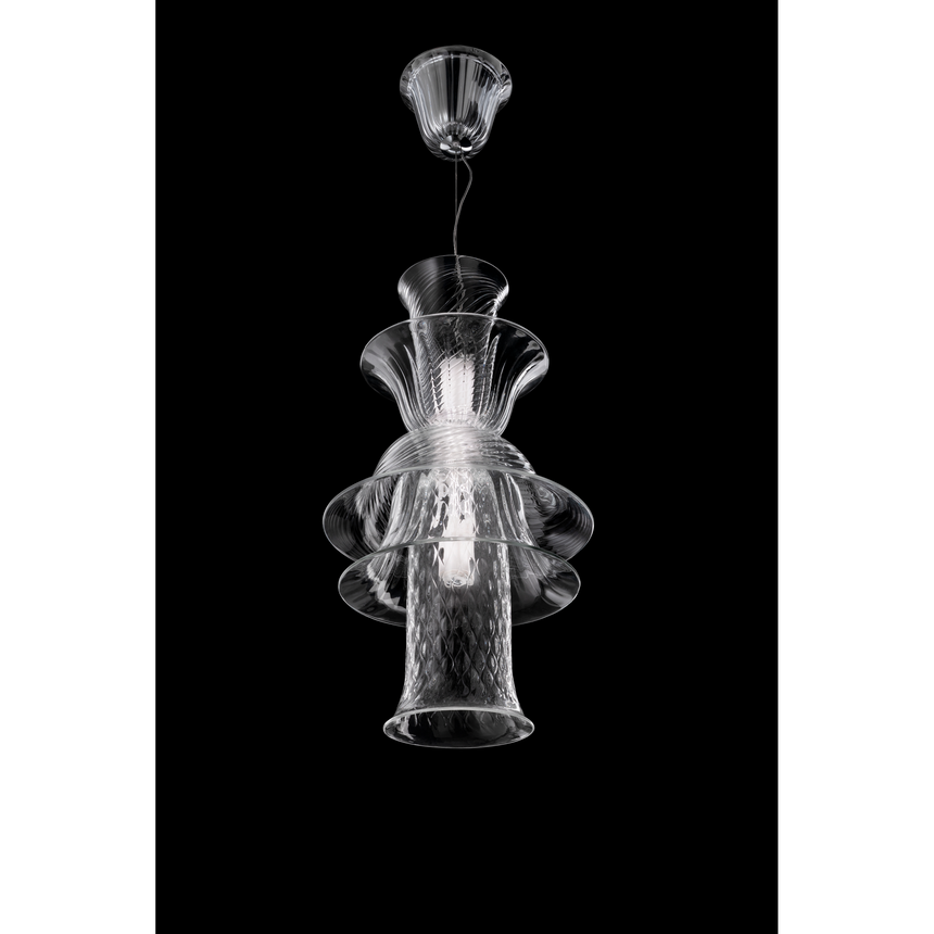 Modular Crystal Hanging Lamp | Barovier & Toso Campanula | Italianfurniture.com