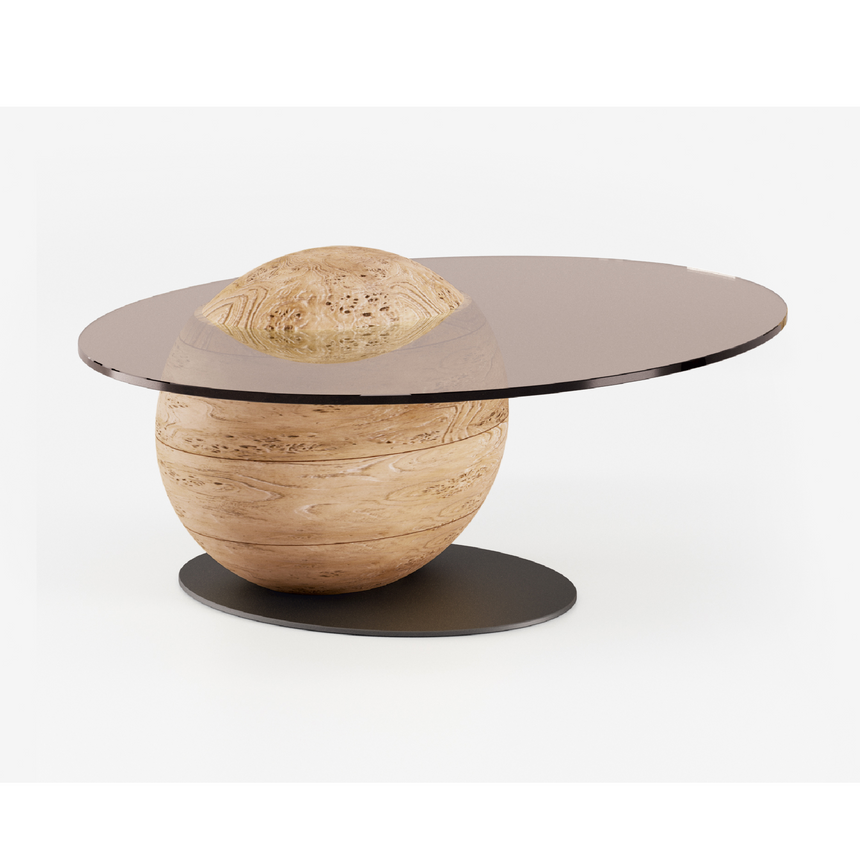 Solid Burl Wood Coffee Table | Bizzotto Italia Pluff