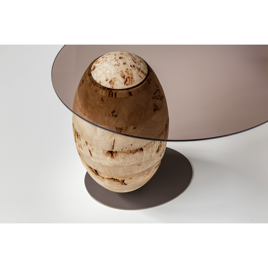 Solid Burl Wood Side Table | Bizzotto Italia Pluff