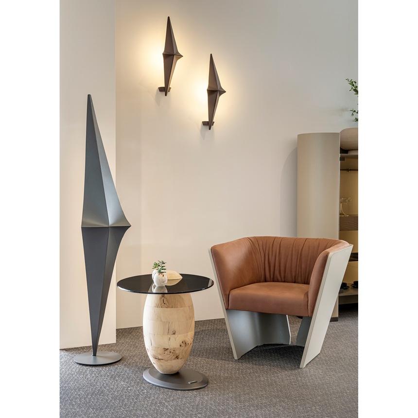 Solid Burl Wood Side Table | Bizzotto Italia Pluff