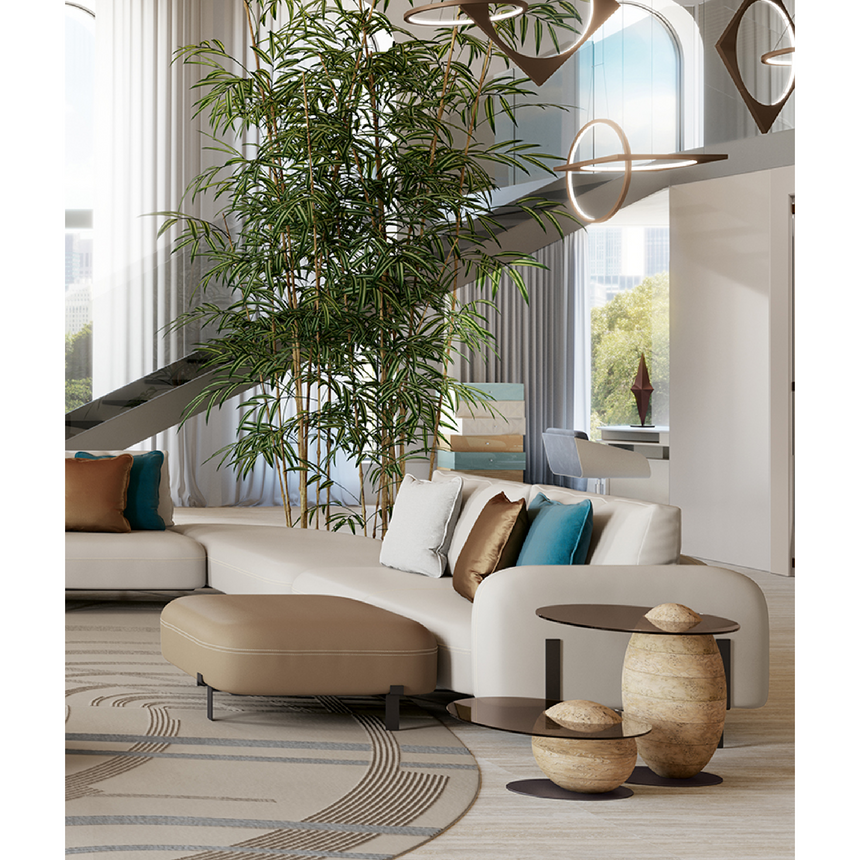 Solid Burl Wood Side Table | Bizzotto Italia Pluff