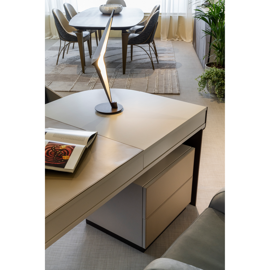 Leather Topped Drawer Desk | Bizzotto Italia Plume | Italianfurniture.com
