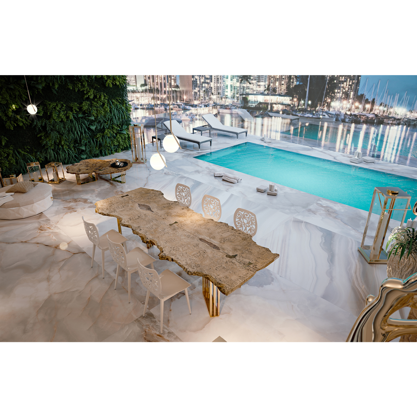 Organic-Shaped Wooden Garden Table | Bizzotto Italia Sidney
