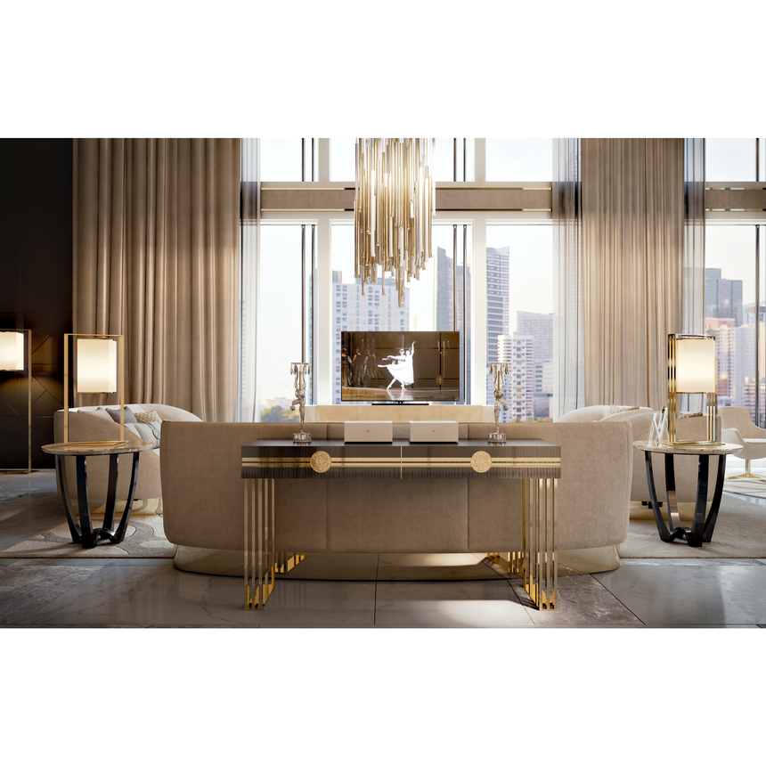 Stone Top Round Coffee Table | Bizzotto Italia Symphony | Italianfurniture.com