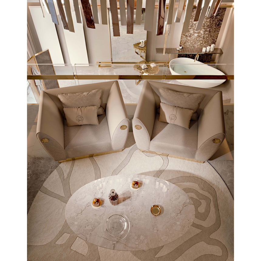 Cross-Base Round Coffee Table | Bizzotto Italia Symphony | Italianfurniture.com