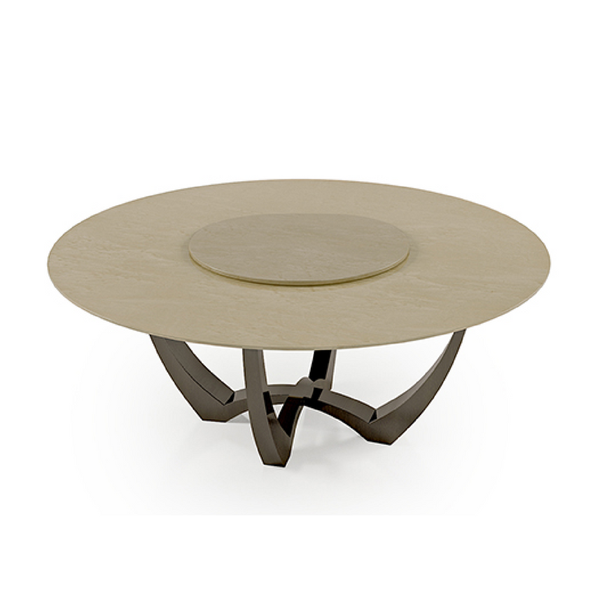 Round Lazy Susan Dining Table | Bizzotto Italia Symphony | Italianfurniture.com