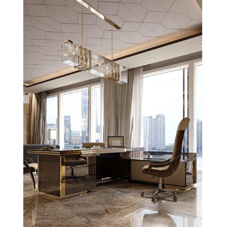 Leather Top Desk | Bizzotto Italia Infinity