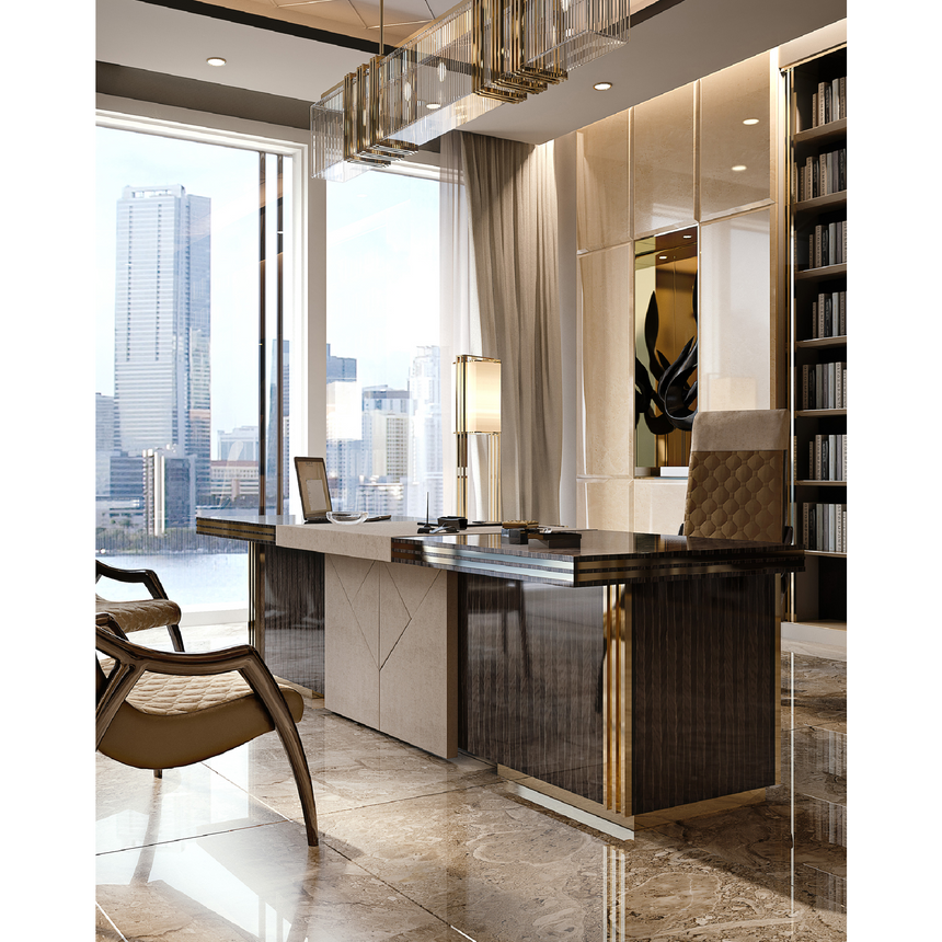 Leather Top Desk | Bizzotto Italia Infinity