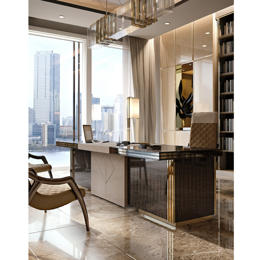 Leather Top Desk | Bizzotto Italia Infinity