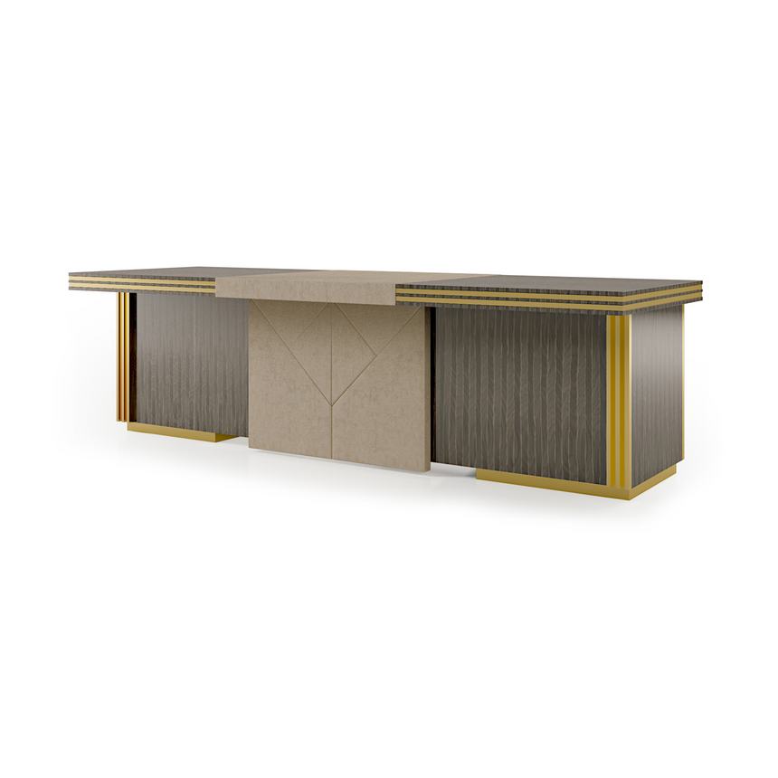 Leather Insert Desk | Bizzotto Italia Infinity