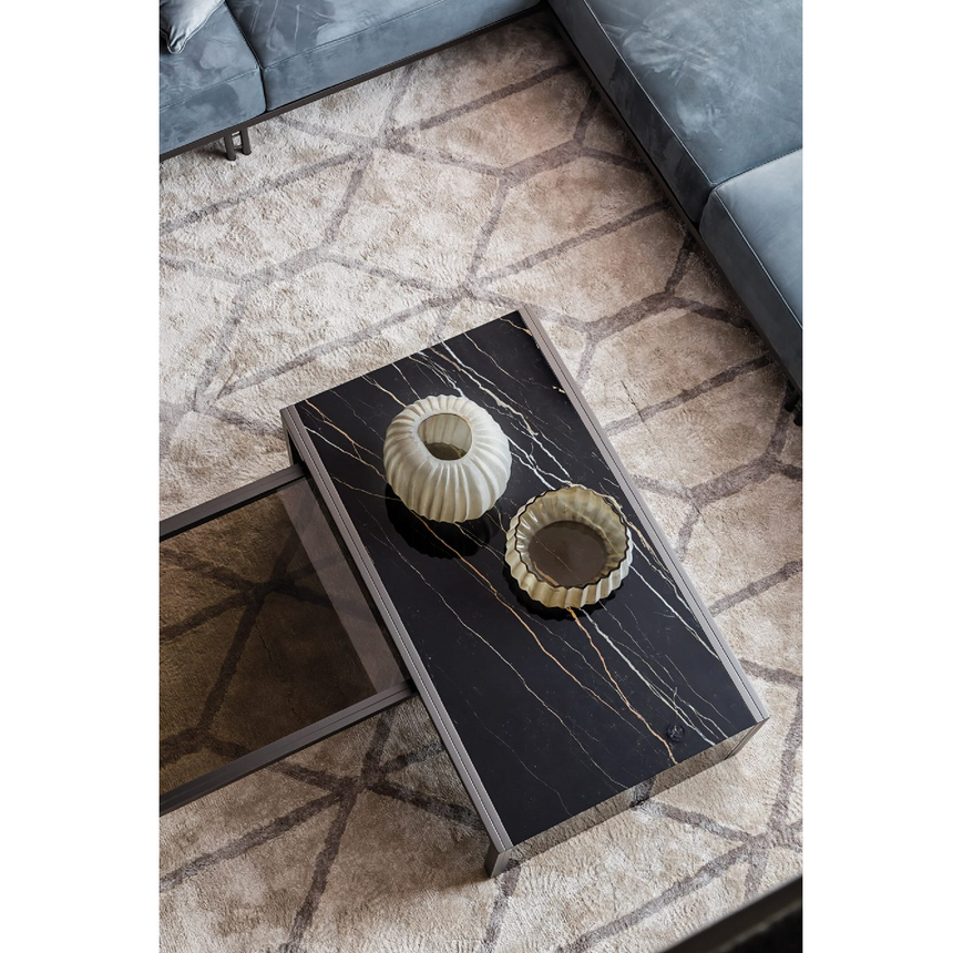 Metal Framed Rectangular Coffee Table | Bizzotto Italia Ikat | Italianfurniture.com