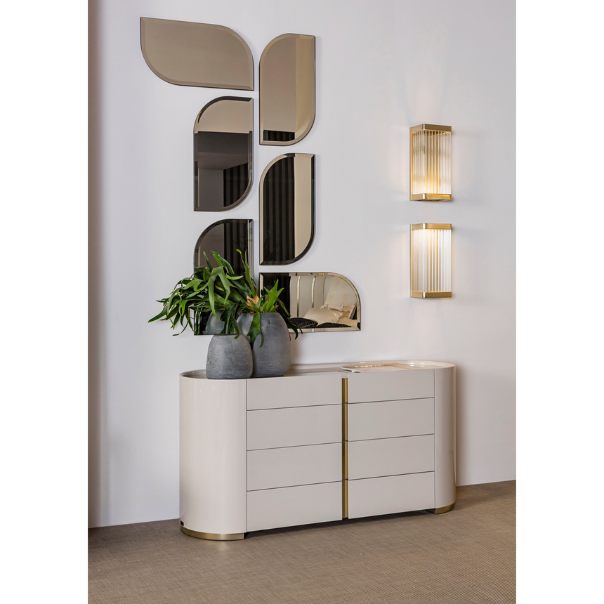 White Modular Mirror | Bizzotto Italia Leaf | Italianfurniture.com