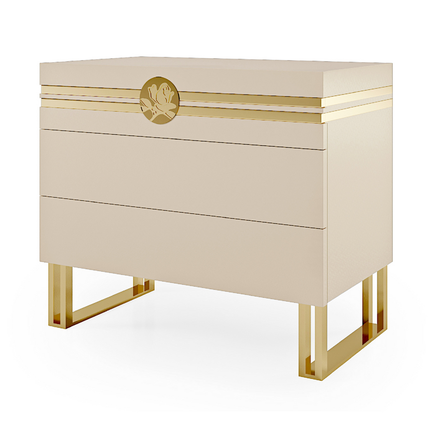 Metal Leg Modern Nightstand | Bizzotto Italia Infinity | Italianfurniture.com
