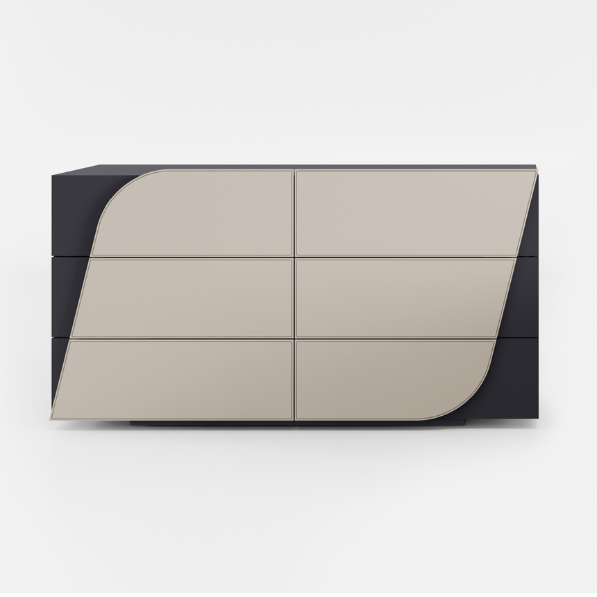 6-Drawer Leather Dresser | Bizzotto Italia Jete | Italianfurniture.com