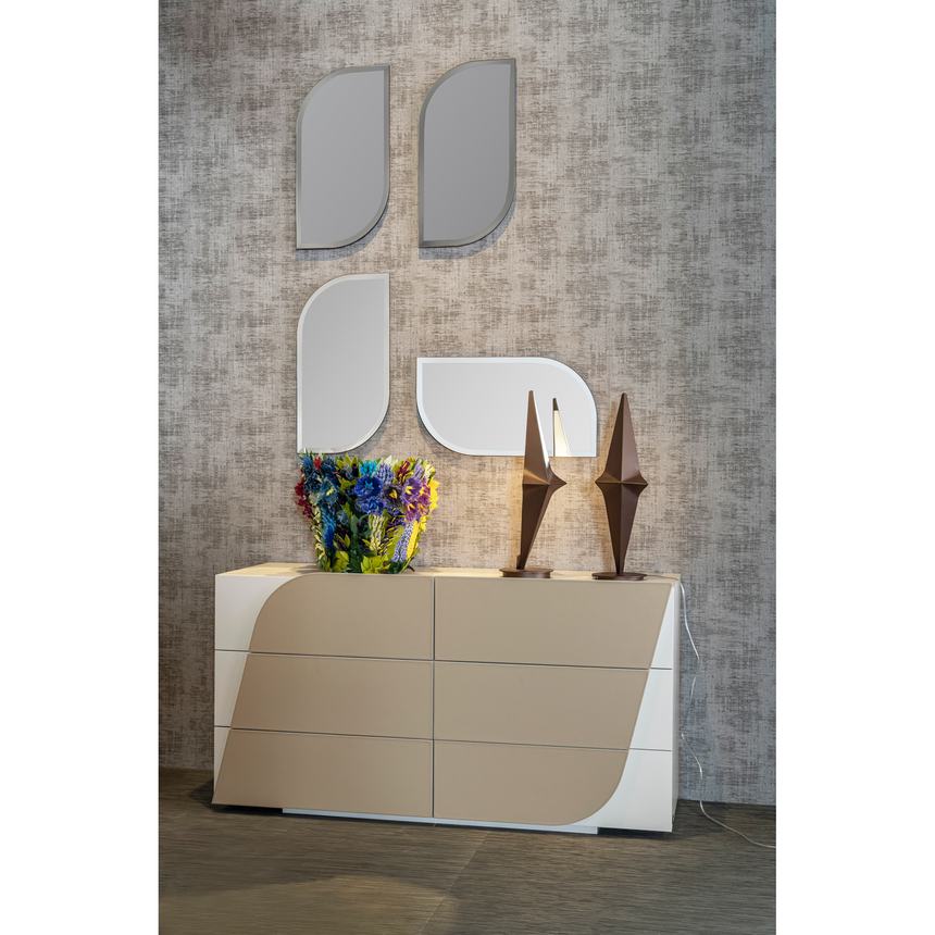 6-Drawer Leather Dresser | Bizzotto Italia Jete | Italianfurniture.com