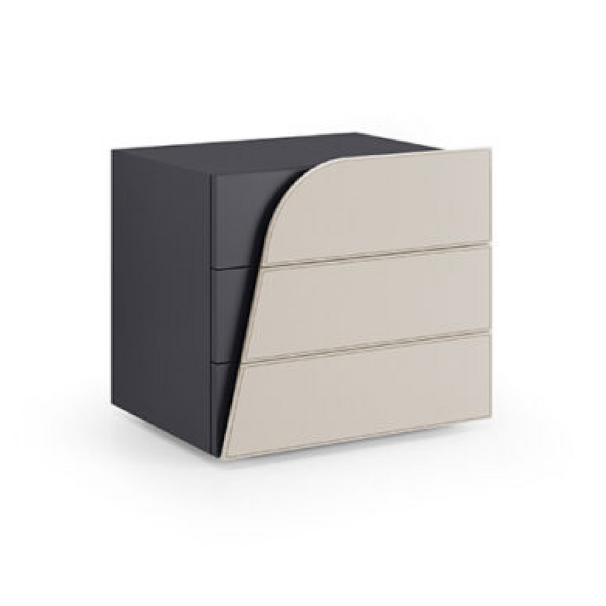 3-Drawer Leather Nightstand | Bizzotto Italia Jete