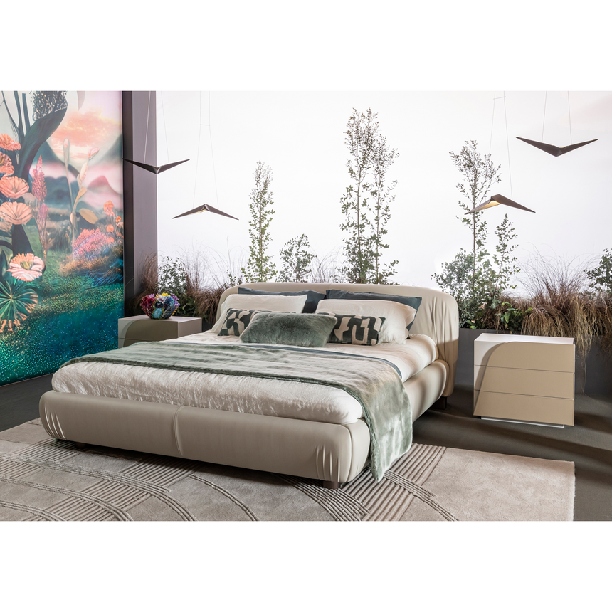 3-Drawer Leather Nightstand | Bizzotto Italia Jete