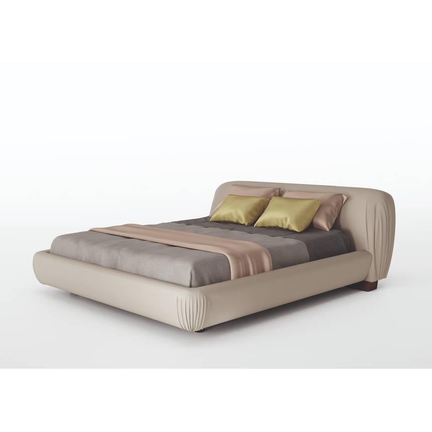 Pleated Upholstery King Bed | Bizzotto Italia Grand Pliage | Italianfurniture.com