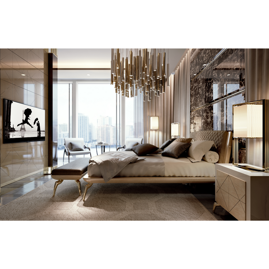 Quilted Headboard King Bed | Bizzotto Italia Symphony | Italianfurniture.com