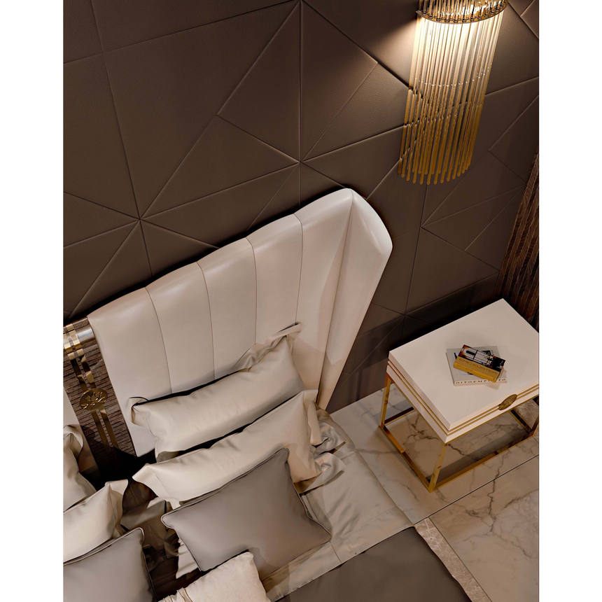 Channeled Modern King Bed | Bizzotto Italia Do-re | Italianfurniture.com