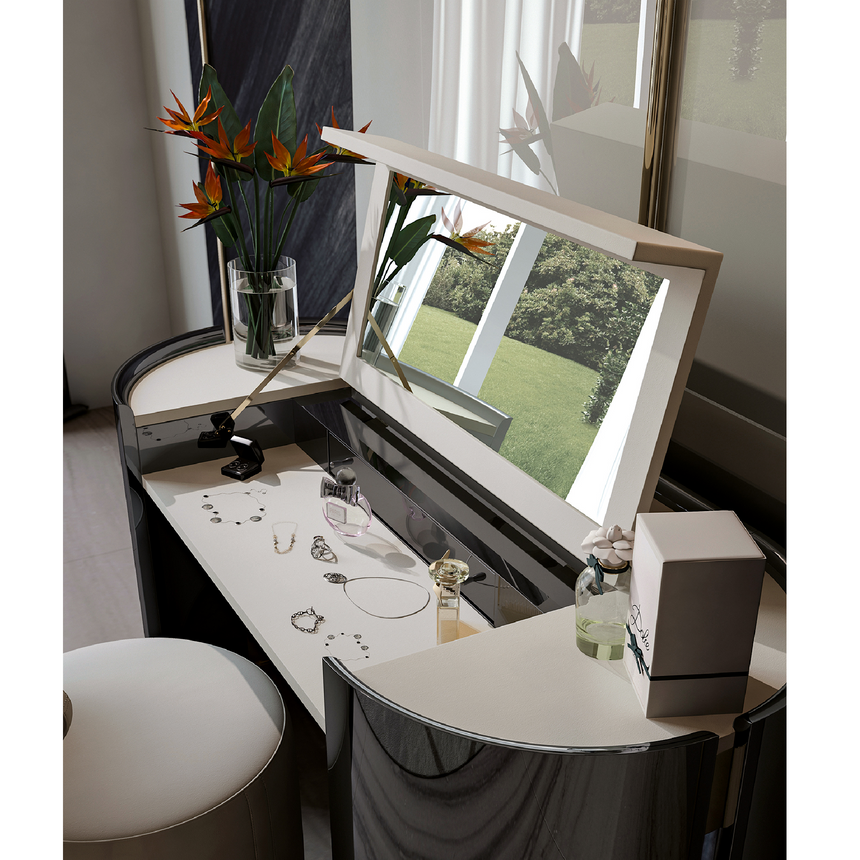 Curved Frame Vanity Table | Bizzotto Italia Ikat | Italianfurniture.com