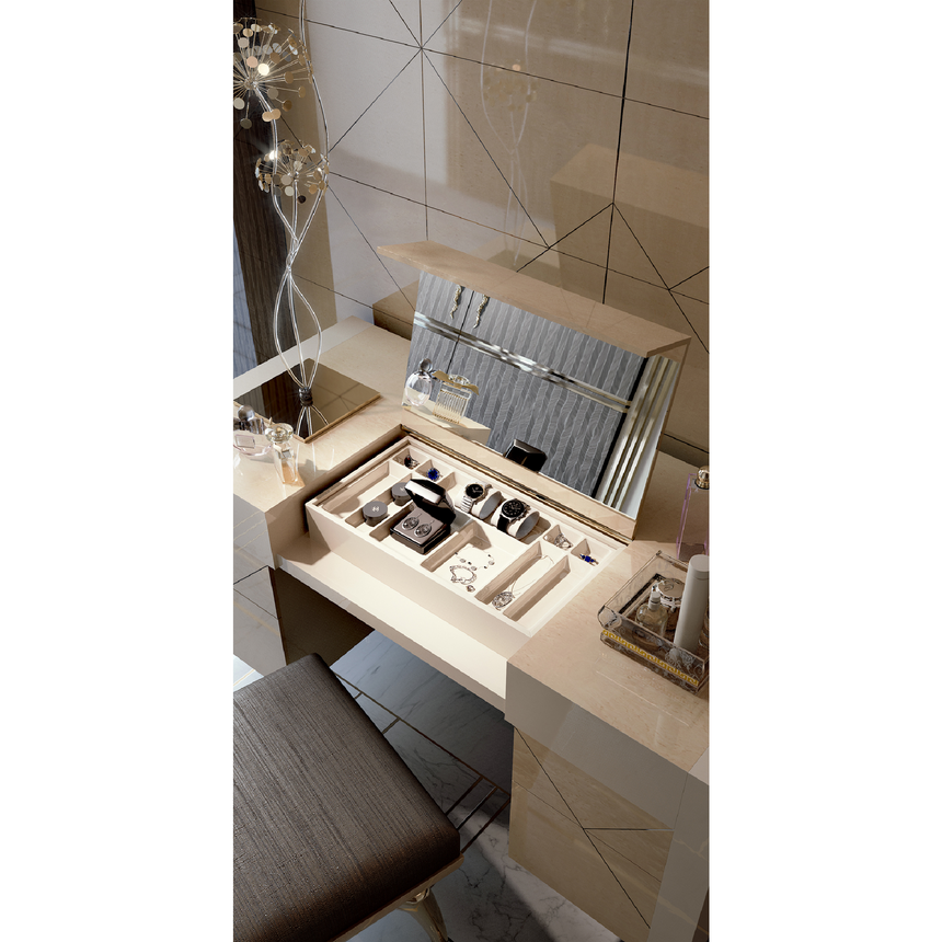 Geometric Patterned Vanity Mirror | Bizzotto Italia Symphony | Italianfurniture.com