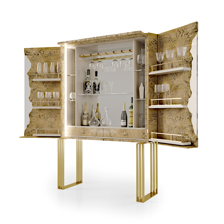 Wooden Modern Wine Cabinet | Bizzotto Italia Sidney | Italianfurniture.com