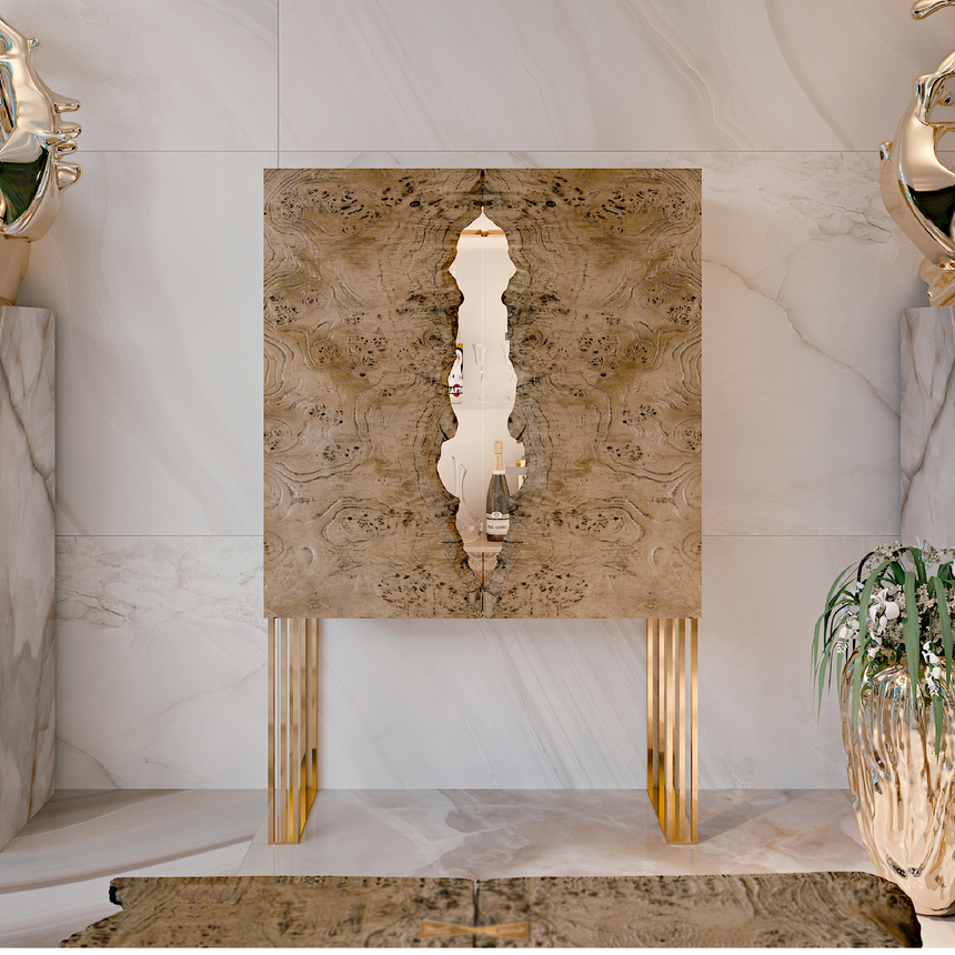 Wooden Modern Wine Cabinet | Bizzotto Italia Sidney | Italianfurniture.com