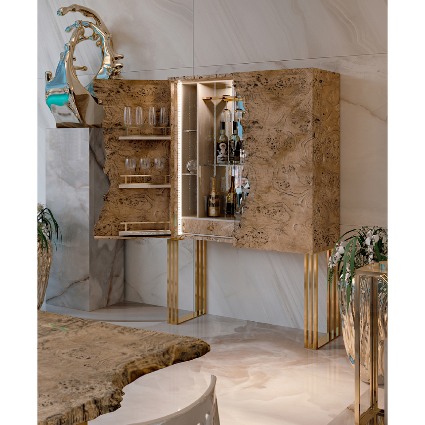 Wooden Modern Wine Cabinet | Bizzotto Italia Sidney | Italianfurniture.com