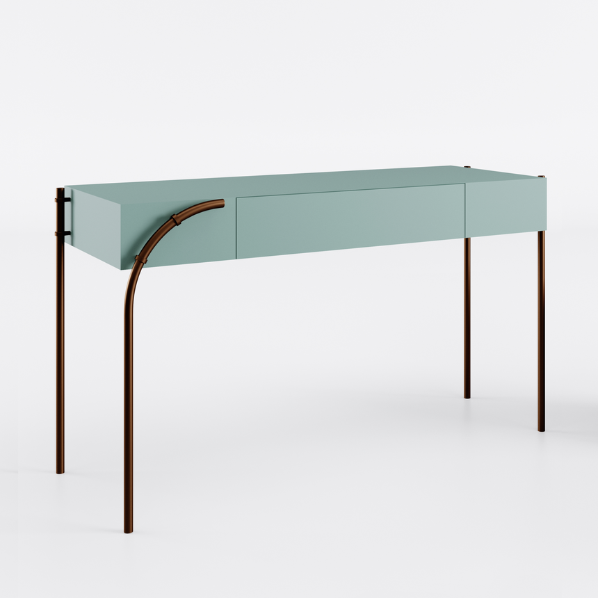 Leather Compartment Vanity Table | Bizzotto Italia Scene | Italianfurniture.com