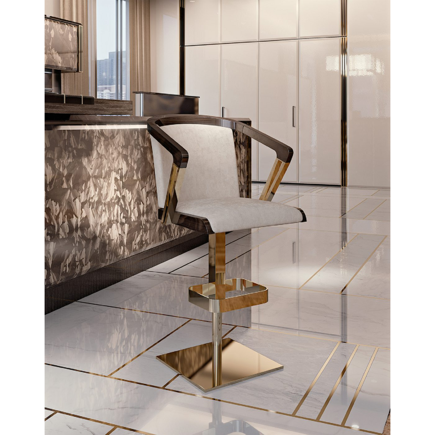 Two-Toned Metal Bar Stool | Bizzotto Italia Infinity | Italianfurniture.com