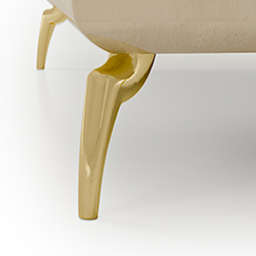 Sculpted Leg Square Pouf | Bizzotto Italia Symphony | Italianfurniture.com