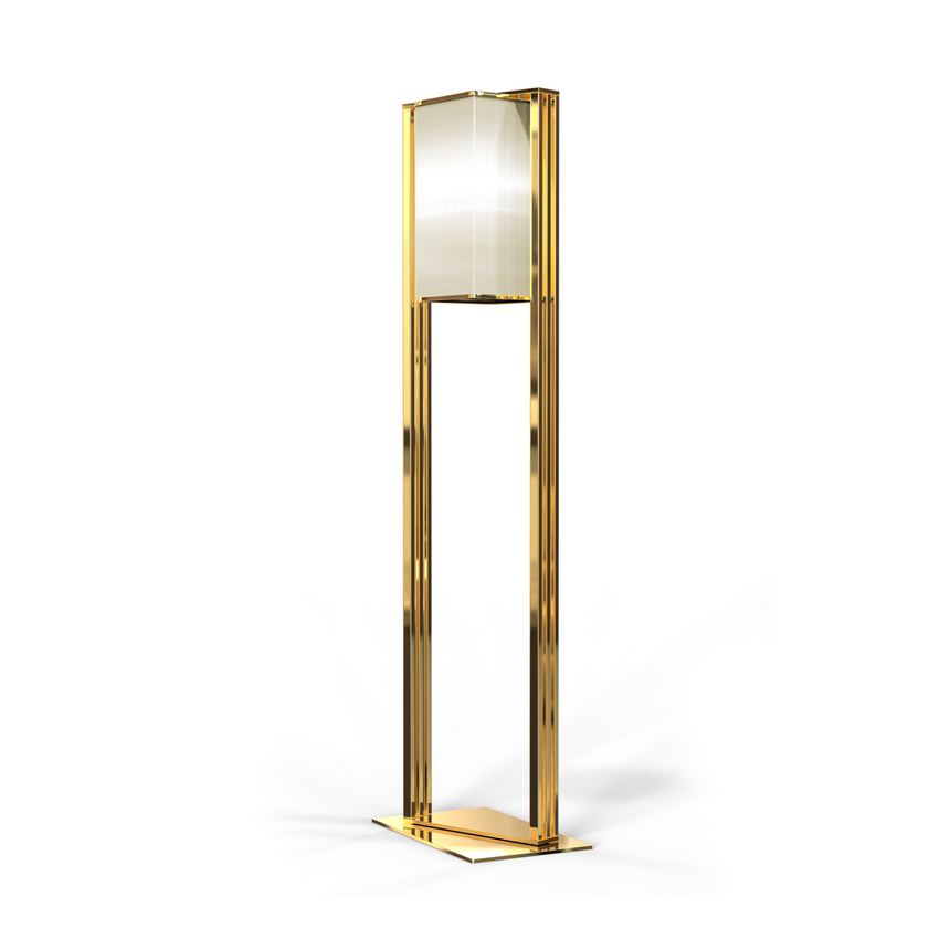 Metallic Framed Floor Lamp | Bizzotto Italia Infinity | Italianfurniture.com
