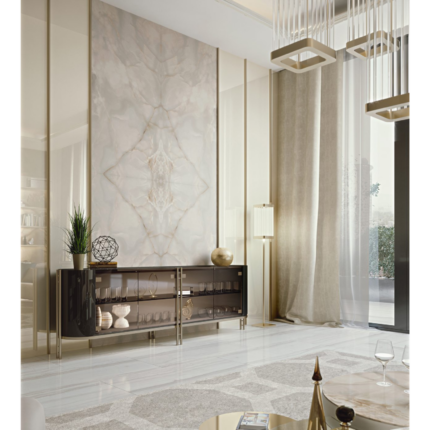 Glass Shade Floor Lamp | Bizzotto Italia Ikat | Italianfurniture.com