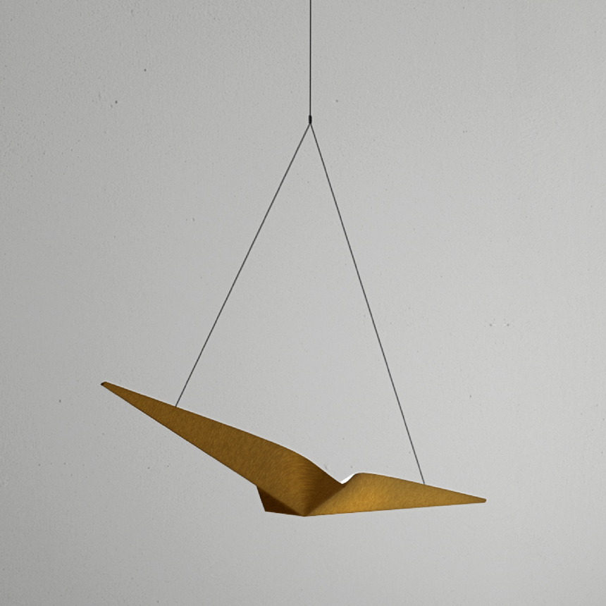 Folded Metal Pendant Lamp | Bizzotto Italia Noshi | Italianfurniture.com