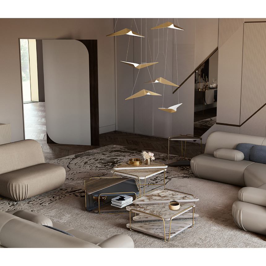 Folded Metal Pendant Lamp | Bizzotto Italia Noshi | Italianfurniture.com