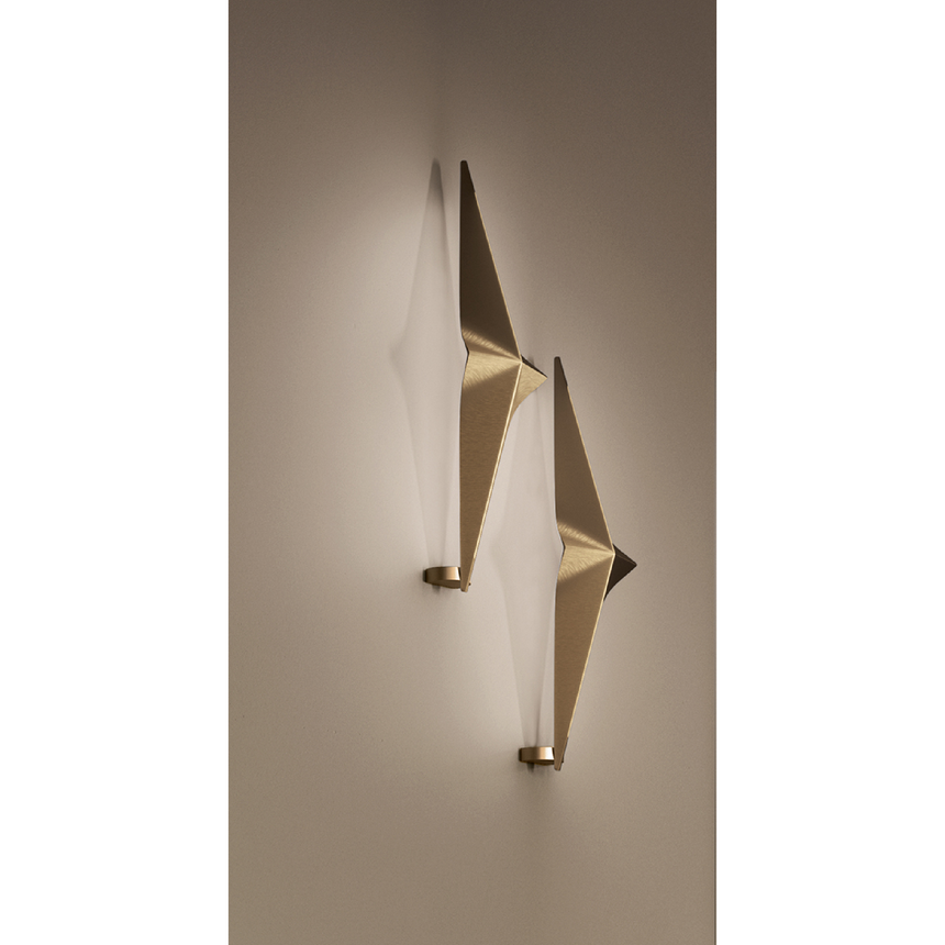 Gold Faceted Wall Light | Bizzotto Italia Noshi | Italianfurniture.com
