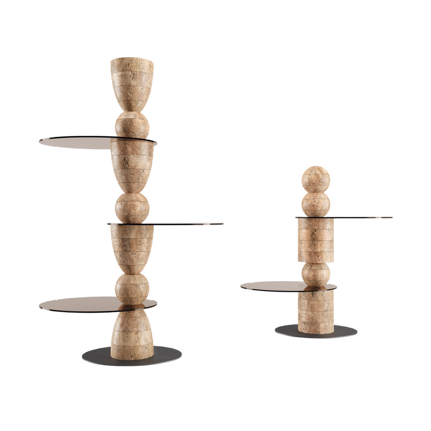 Stacked Wood Bookcase | Bizzotto Italia Pluff