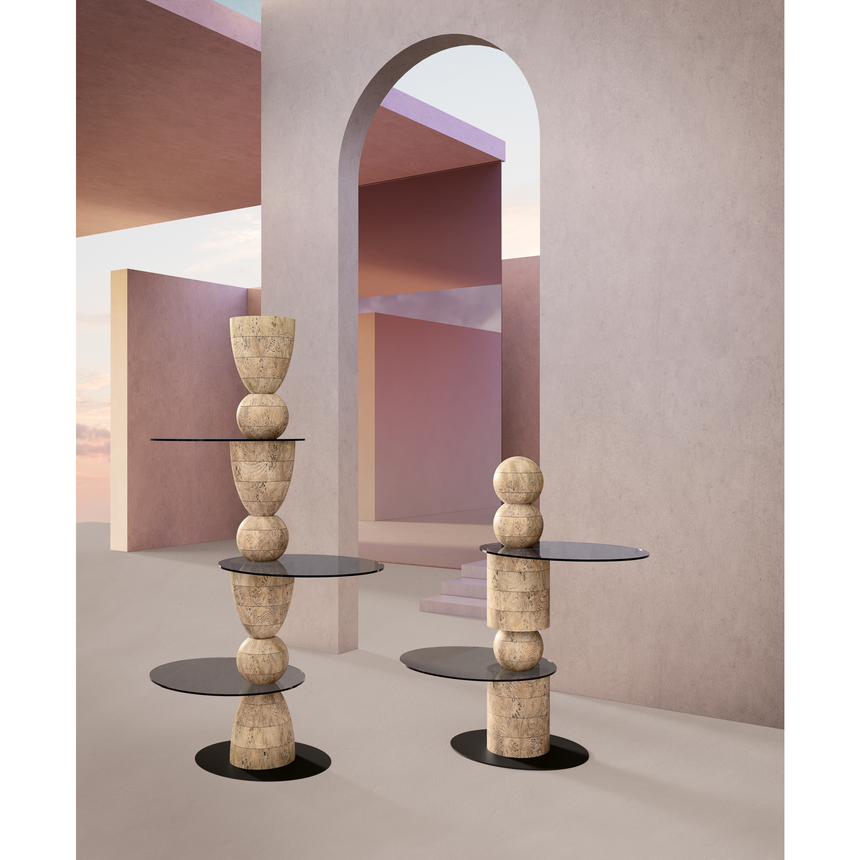 Stacked Wood Bookcase | Bizzotto Italia Pluff