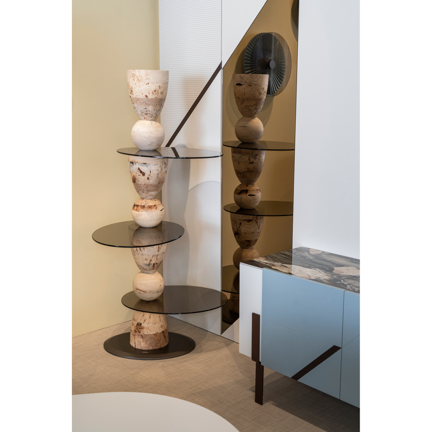 Stacked Wood Bookcase | Bizzotto Italia Pluff