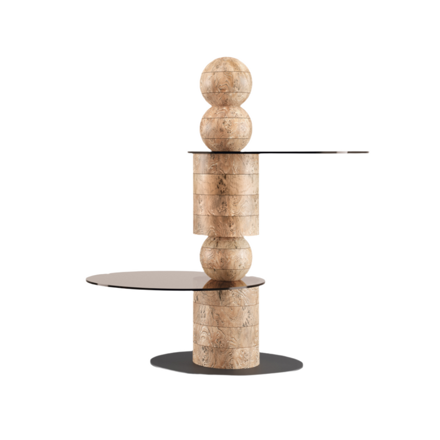 Stacked Wood Bookcase | Bizzotto Italia Pluff