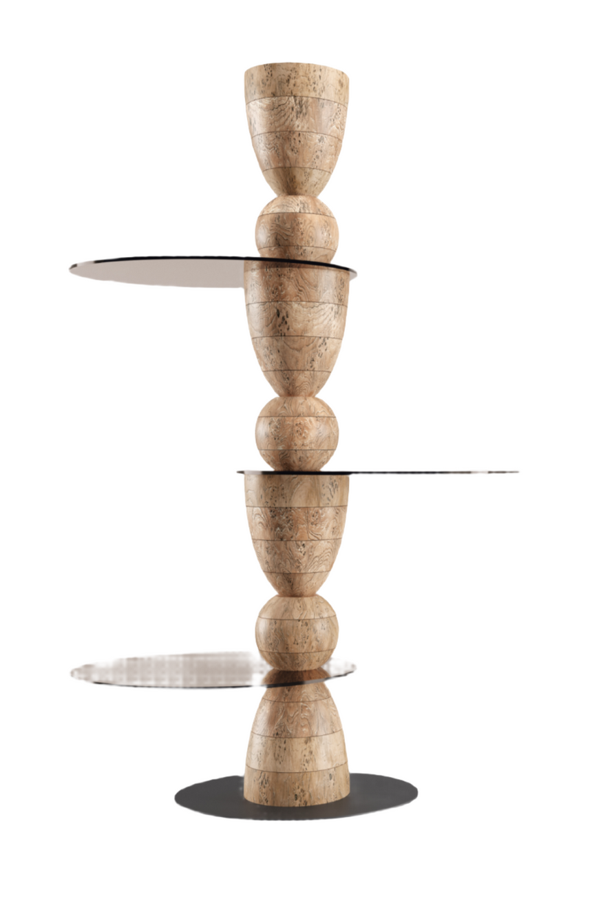 Stacked Wood Bookcase | Bizzotto Italia Pluff